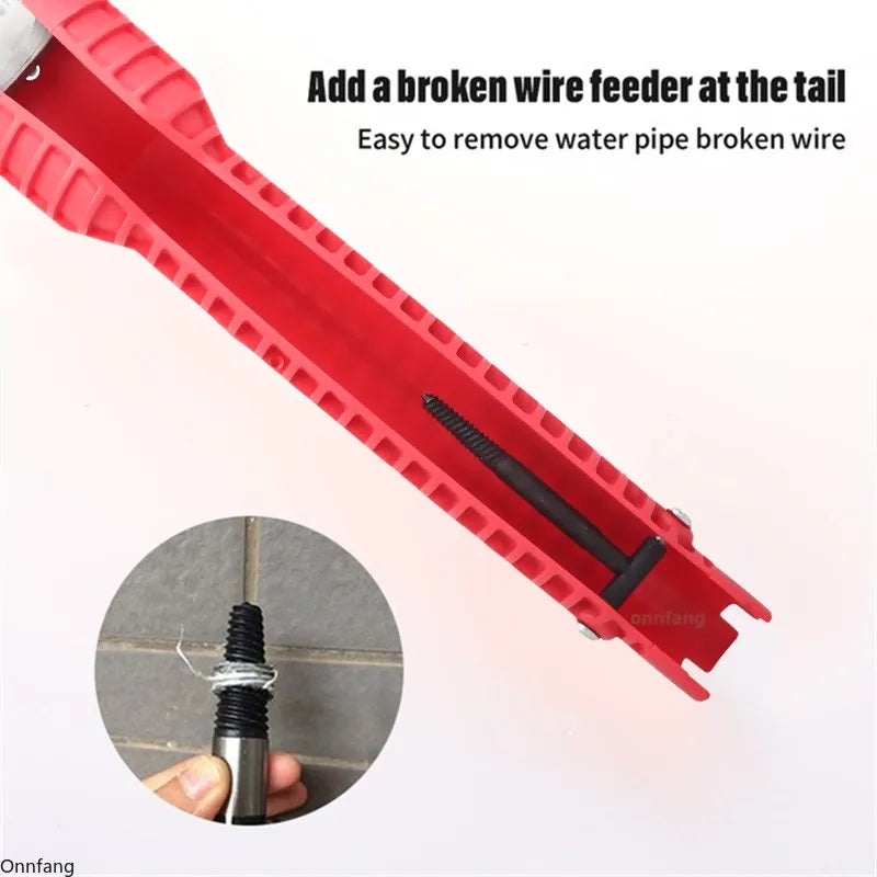 8-in-1 Faucet & Sink Installer Wrench — Multifunction Plumbing Tool for Tight Under-Sink Spaces