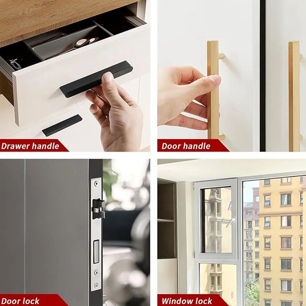 Cabinet Hardware Jig — Aluminum Adjustable Drill Guide for Drawer Pulls & Door Knobs