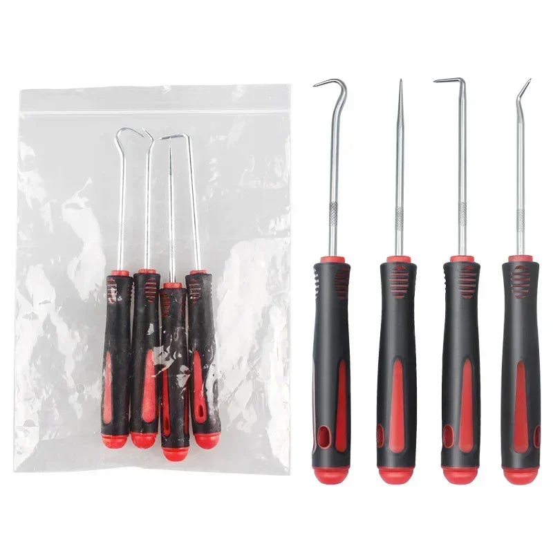 Pick & Hook Set, 11-Piece — Mini & Long Picks, Hooks and Scraper with Roll Pouch