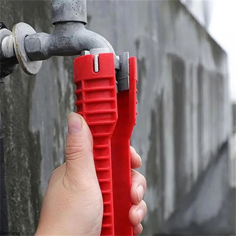 8-in-1 Faucet & Sink Installer Wrench — Multifunction Plumbing Tool for Tight Under-Sink Spaces