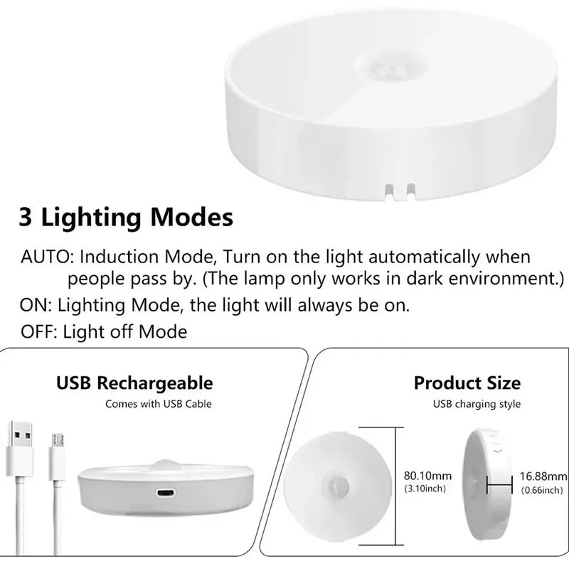 Motion Sensor LED Light Bars — 2-Pack (USB Rechargeable)