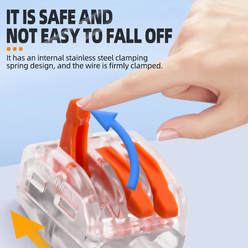 Lever Wire Connectors — 10-Pack (2-Port Push-In)