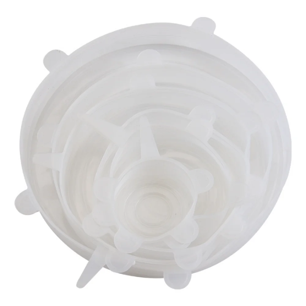 Silicone Stretch Lids — 6-Piece Set (Reusable Food Covers)