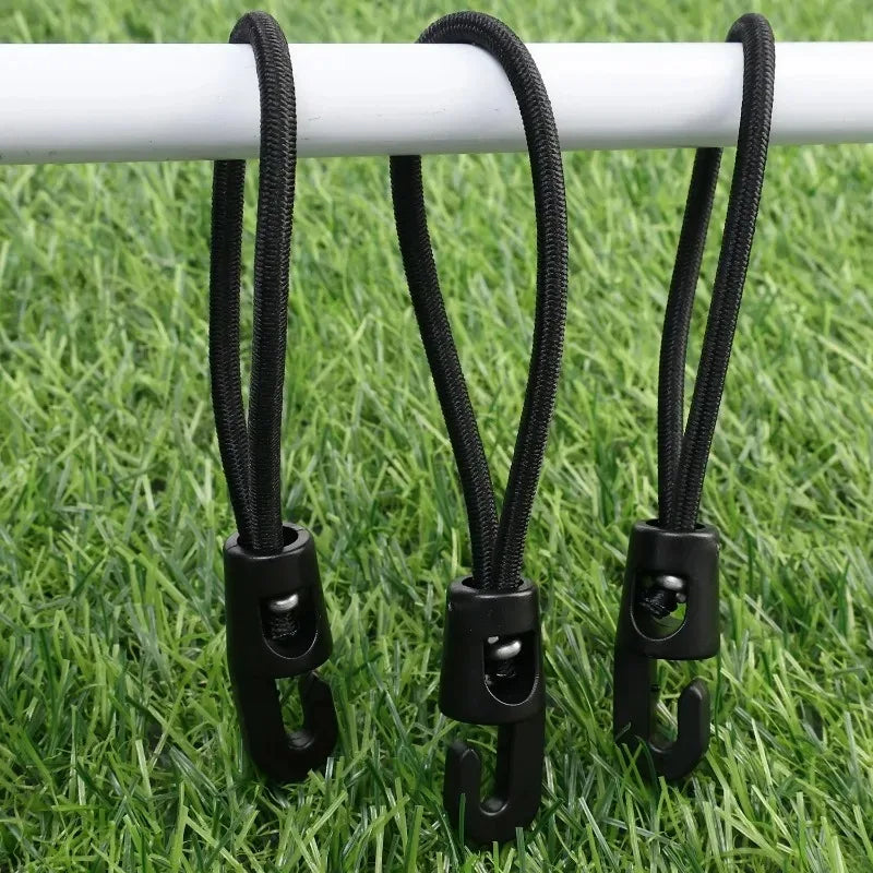 Mini Bungee Cords with Hooks — 10-Pack (10cm)
