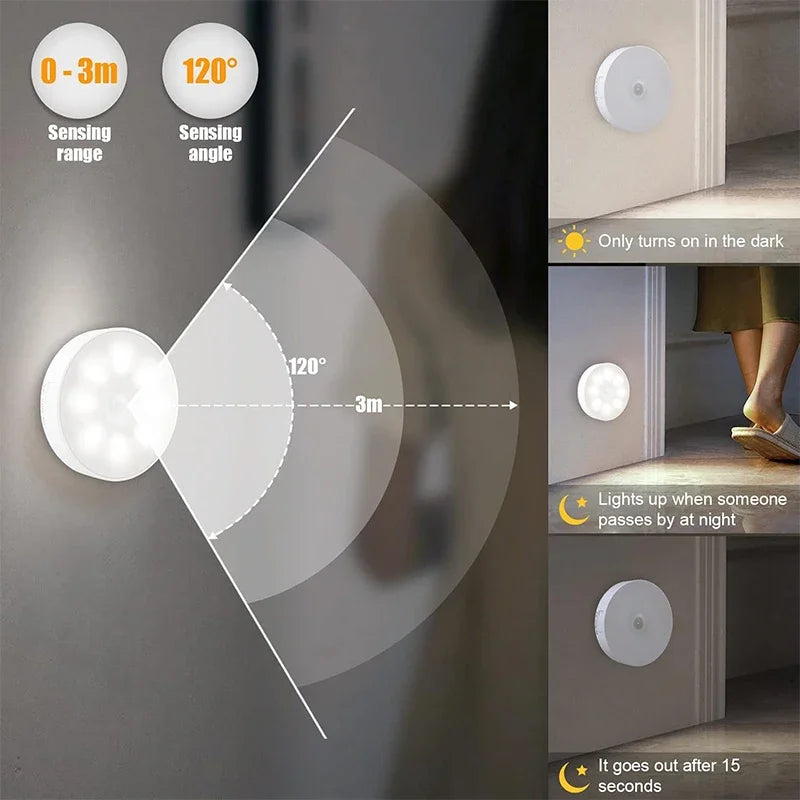 Motion Sensor LED Light Bars — 2-Pack (USB Rechargeable)