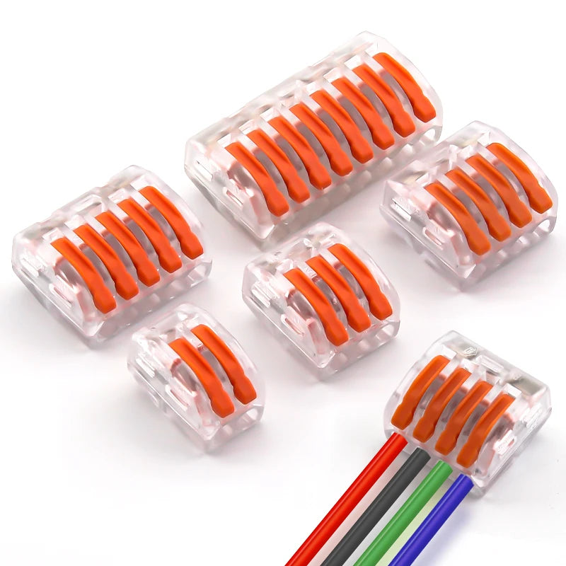 Lever Wire Connectors — 10-Pack (2-Port Push-In)