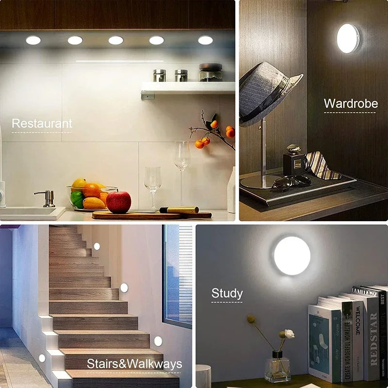 Motion Sensor LED Light Bars — 2-Pack (USB Rechargeable)